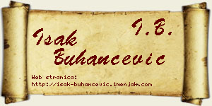 Isak Buhančević vizit kartica